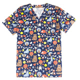 lab coat Medical Surgical Uniform Hospital Nurse Uniform V-Neck Print Beauty salon Dentist clinic pharmacy Pet veterinar Uniform
