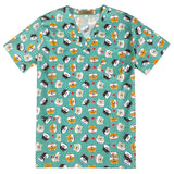 lab coat Medical Surgical Uniform Hospital Nurse Uniform V-Neck Print Beauty salon Dentist clinic pharmacy Pet veterinar Uniform