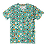 Cartoon Rabbit Print Surgical Medical Uniform Beauty Salon Hospital Nurse Uniform Dentist clinic pharmacy Pet veterinar lab coat