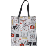 INSTANTARTS Woman Linen Shopping Tote Bags Cute Cartoon Nurse 3D Print Reusable Cloth Bags Casual Teen Girl Big Friendly Eco Bag